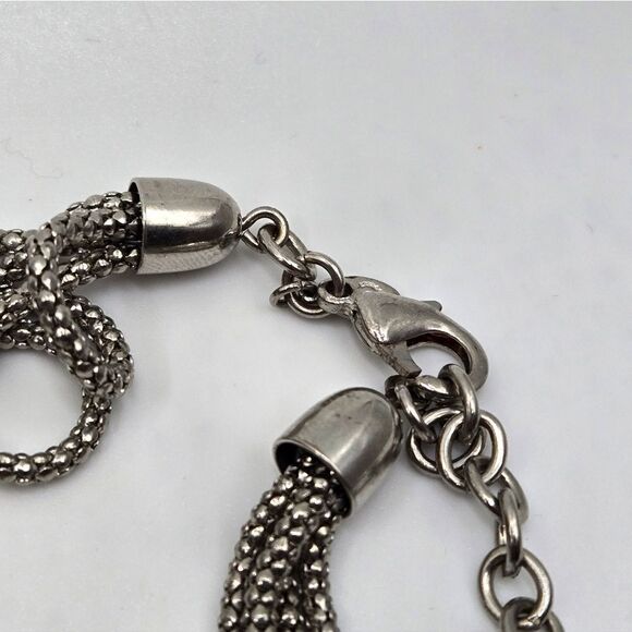 "5/$25" Premier Design Long Silvertone Faux Pearl Necklace - Picture 3 of 7